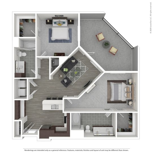 The Nitro Apartment Layout in 3D
